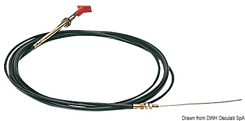 OSCULATI Kábel f. flexibilné diaľkové ovládanie 6 m  Cable f. flexible remote control 6 m Variant: Bowdenov kábel pre diaľkové ovládanie 10 m