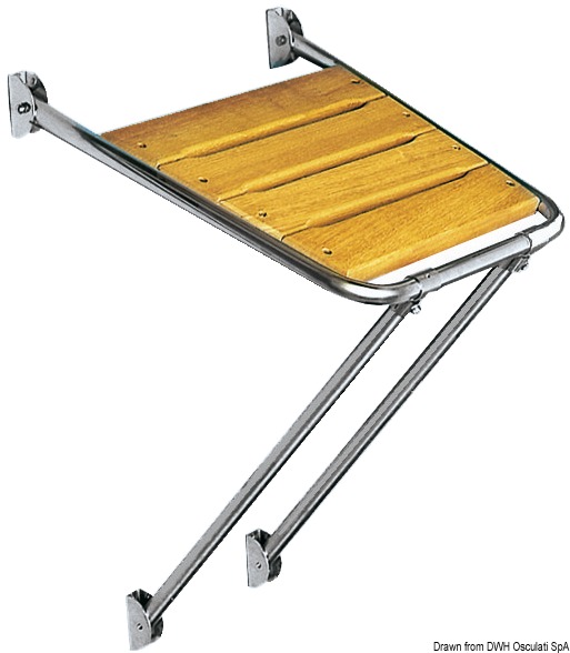 OSCULATI Kormná plošina s rebríkom 58x52 cm  Stern plattform with ladder 58x52 cm Variant: Kúpacia plošina s rebríkom 58x52 cm