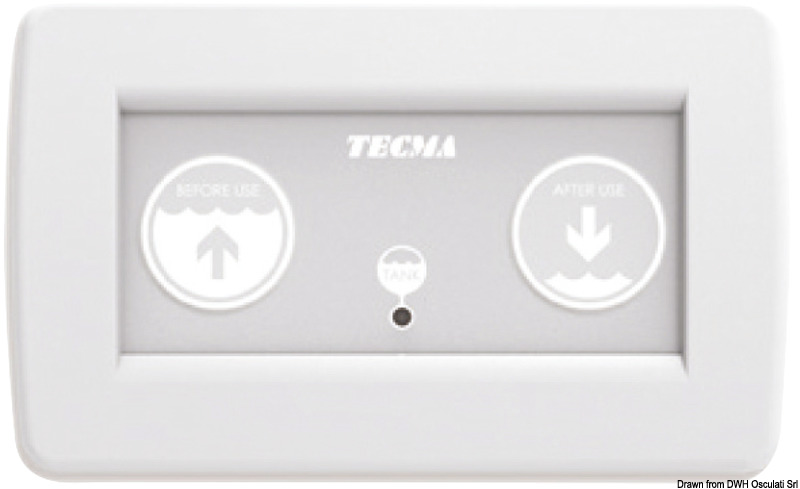 Ovládací panel TECMA All in One s dvoma tlačidlami  TECMA All in One control panel w/two buttons Variant: TECMA Reinwassereinlass-Set, weiß
