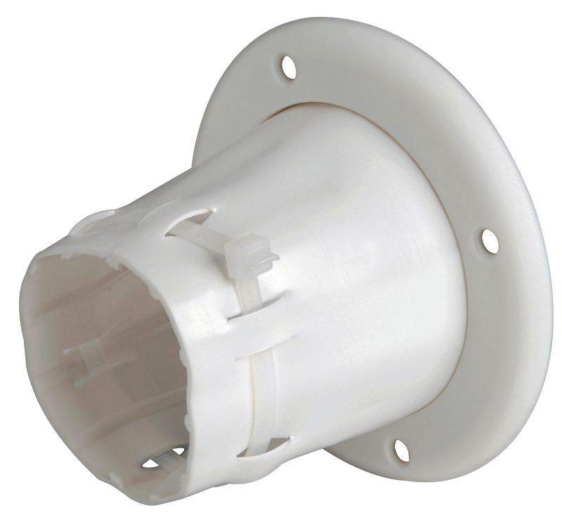 OSCULATI Kolíska na vodítko z PVC, biela  PVC fairlead cradle, white Variant: Otvor pre kábel z PVC, čierny