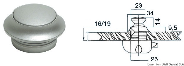 Perleťovo pochrómovaný mosadzný gombík 16 mm  Pearl chromed brass knob 16 mm Variant: Kľučka z pochrómovanej mosadze, perleťová farba 19 mm