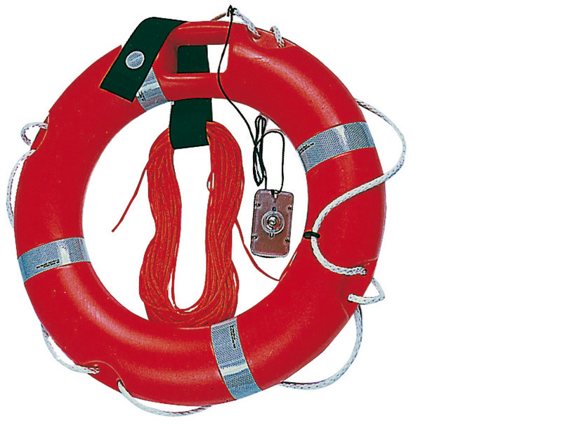 OSCULATI Záchranný kruh so záchranným svetlom a lanom 40 x 64 cm  Ring lifebuoy w/rescue light and rope 40 x 64 cm