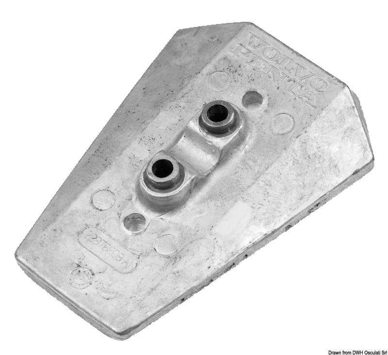 Hliníková anódová noha TECNOSEAL Volvo DPI  Volvo DPI aluminium anode leg Variant: Hliníková nožná anóda Volvo DPI