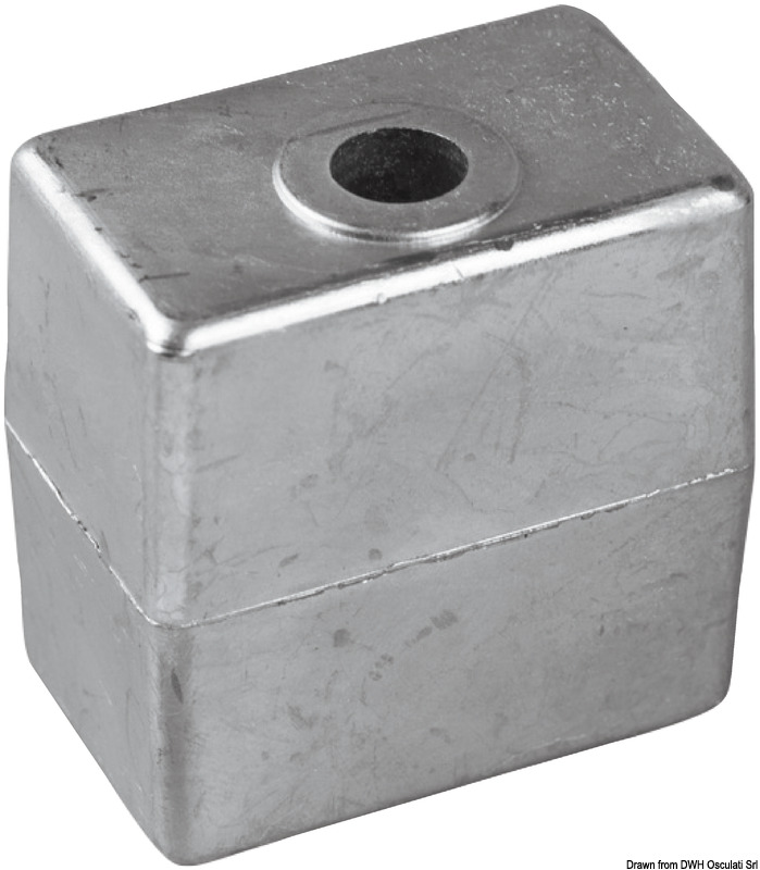 TECNOSEAL Zinková anóda na nohe 50/200 HP Ø 8  Zinc leg anode 50/200 HP Ø 8 Variant: Hliníková nožná anóda 50/200 hp Ø 8