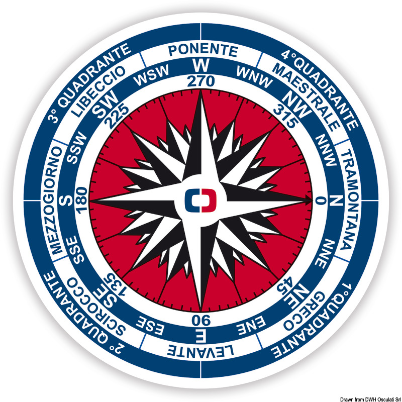 OSCULATI Lepiaca kompasová karta  Adhesive compass card