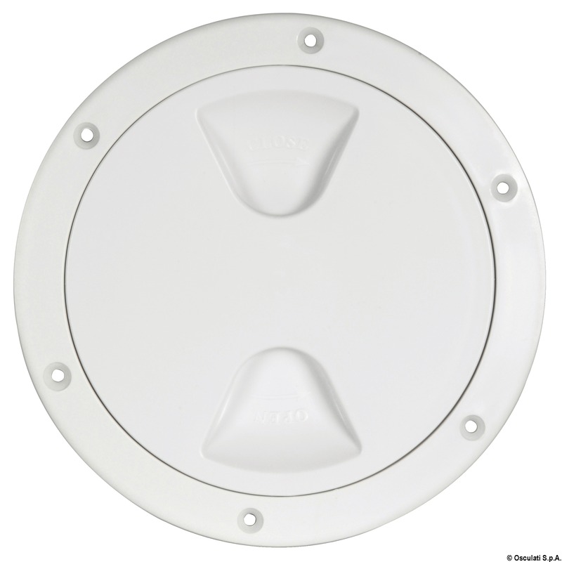 OSCULATI Kontrolný poklop skrutkový zámok biely 102 mm  Inspection hatch screw lock white 102 mm Variant: Kontrolný kryt biely skrutkovací uzáver 102…