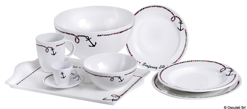 OSCULATI Ancor Line set 6 x taniere Ø 25 cm  Ancor Line set 6 x plates Ø 25 cm Variant: Súprava liniek Ancor 6 x šálky