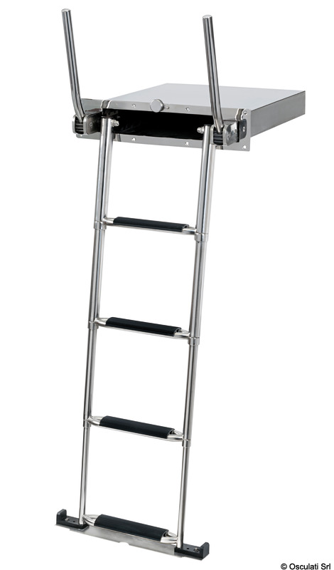 DOUGLAS MARINE 4-stupňový teleskopický rebrík AISI316  4-step recess-fit AISI316 telescopic ladder