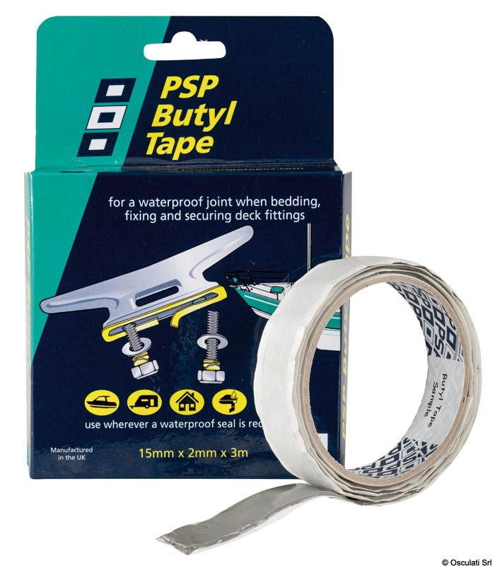 PSP MARINE TAPES Butylové pásky vodotesné tesnenie 15 mm x 3 m sivé  PSP Butyl tape waterproof seal 15mm x 3m grey