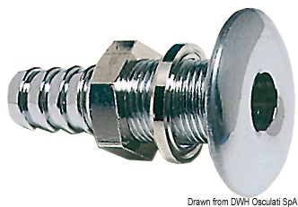 Priechodný morský kohút pre všetky ponorné čerpadlá 15 mm  Thru-hull sea cock for any bilge pumps 15 mm