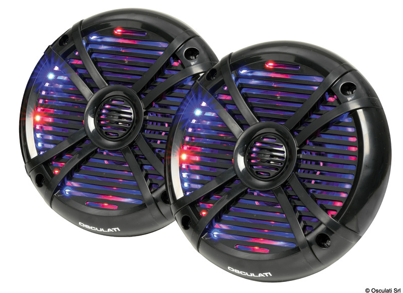 OSCULATI Pár 2-pásmových reproduktorov s/RGB program.LED 5,25 biela  Pairs of 2-way speakers w/RGB programm.LEDs 5.25 white Variant: 2-pásmový…