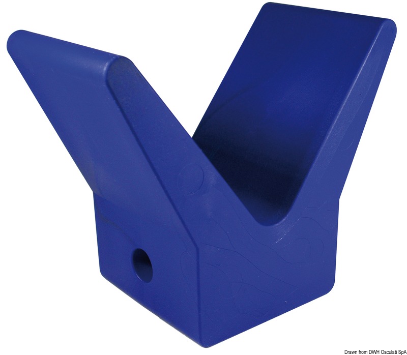 OSCULATI Modrý gumový doraz 105 x 67 x 124 mm  Blue rubber bow stop 105 x 67 x 124 mm Variant: Držiak na luk z polyuretánu oranžový 105x67x124mm