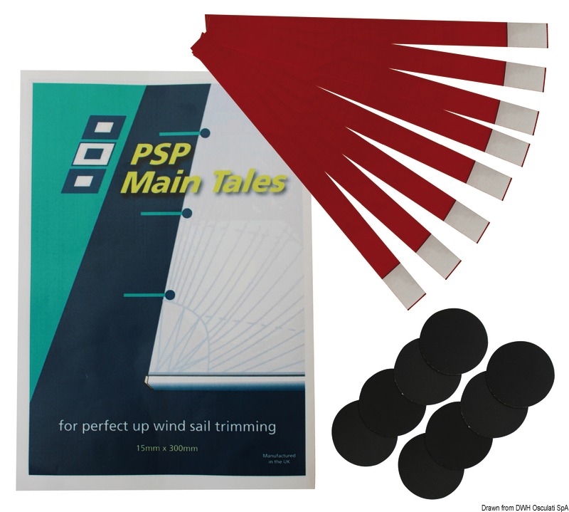 PSP MARINE TAPES pásky s trvalým indikátorom vetra 8 ks - balenie  PSP permanent wind indicator strips 8-pcs-package