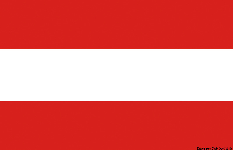 OSCULATI Vlajka Rakúsko 20 x 30 cm  Flag Austria 20 x 30 cm Variant: Vlajka Rakúsko 20 x 30 cm