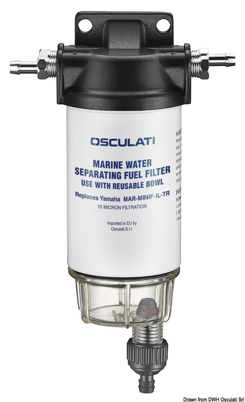 OSCULATI Benzínový filter + odlučovač vody a paliva 200-406 l/h  Petrol filter + water/fuel separator 200-406 l/h Variant: Náhradná nádrž na vodu