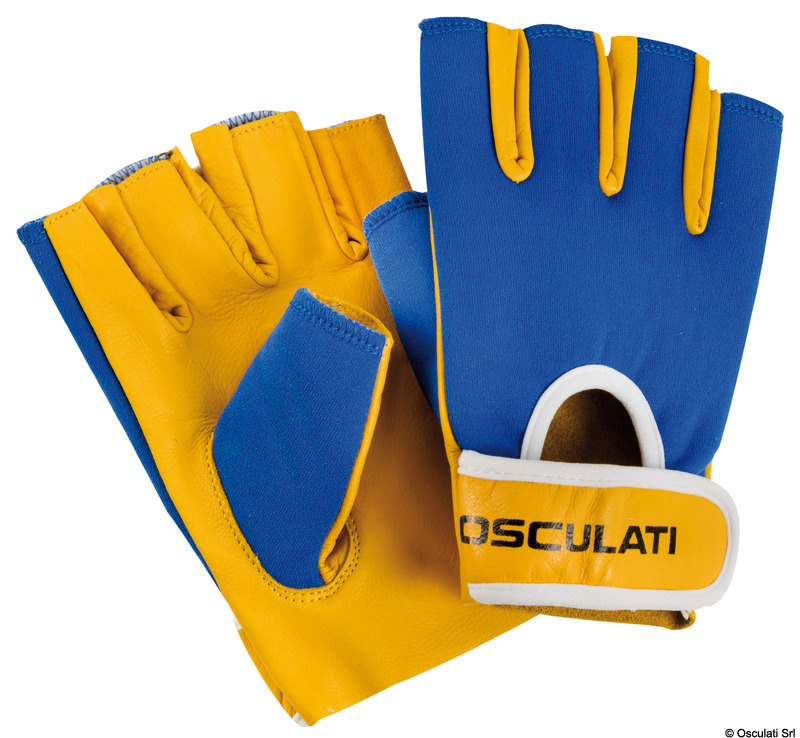 OSCULATI Kožené námornícke rukavice krátke prsty L  Sailing leather gloves short fingers L Variant: Kožené rukavice bez končekov prstov M