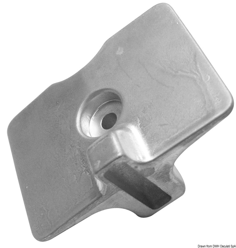 TECNOSEAL Zinková anóda Yamaha 80 x 58 mm  Zinc plate anode Yamaha 80 x 58 mm Variant: Dosková anóda z horčíka Yamaha 80 x 58 mm