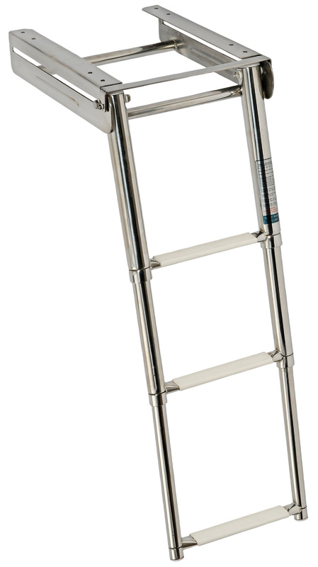 OSCULATI Teleskopický sklopný štandardný rebrík AISI316 3 kroky  Telescopic foldaway standard ladder AISI316 3 step Variant: Teleskopický rebrík,…