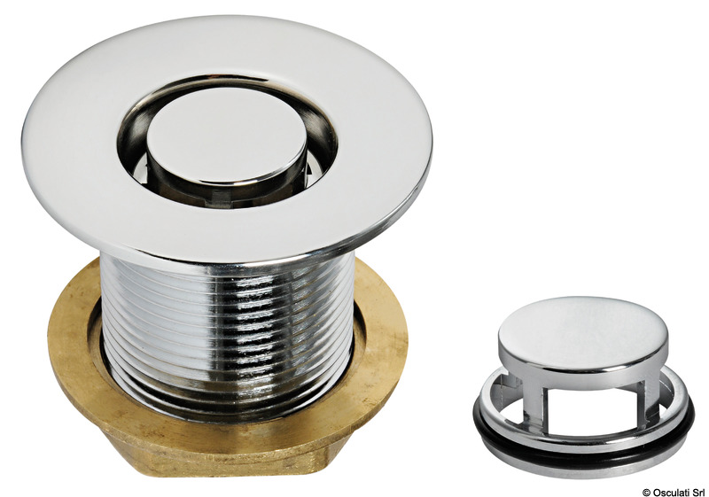 OSCULATI Odvodnenie kokpitu všetky závity 1" 1/2  Cockpit drain all thread 1" 1/2 Variant: Výpust na splachovanie s 1"1/4 hadicovou prípojkou