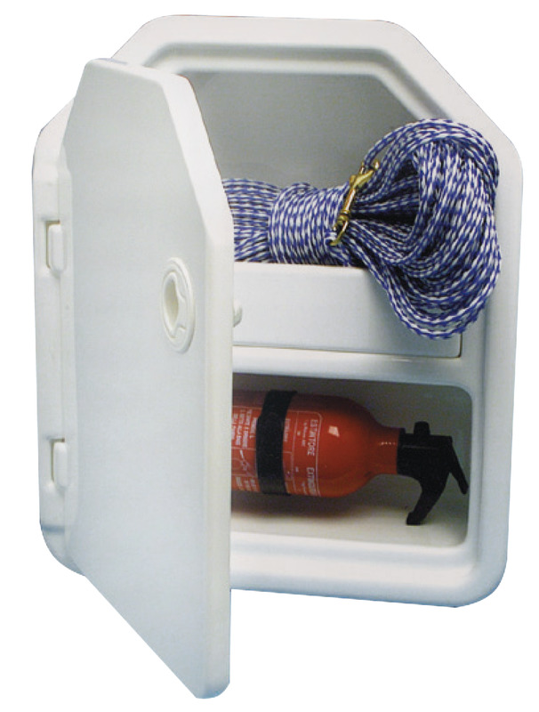 OSCULATI Dvojzámkový hasiaci prístroj biely ABS  Twin-locker fire extinguisher white ABS