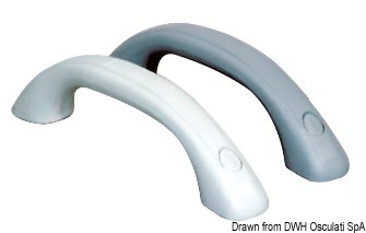OSCULATI Rukoväť z mäkčeného PVC biela 250 mm  Soft PVC handle white 250 mm Variant: Zábradlie z mäkčeného PVC, RAL 7035 250 mm