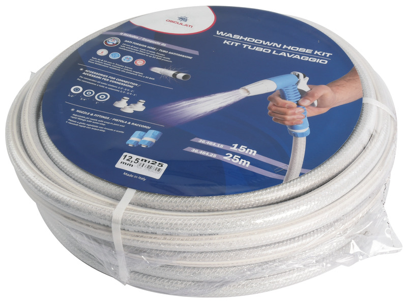 OSCULATI Súprava na umývanie lodí 15 m hadica  Boat washing kit 15m-hose Variant: Súprava na čistenie lodí 25 m hadica
