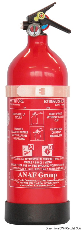 ANAF ANTINCENDI Hasiaci prístroj 2 kg MED 5A 70B 25F  Extinguisher 2 kg MED 5A 70B 25F