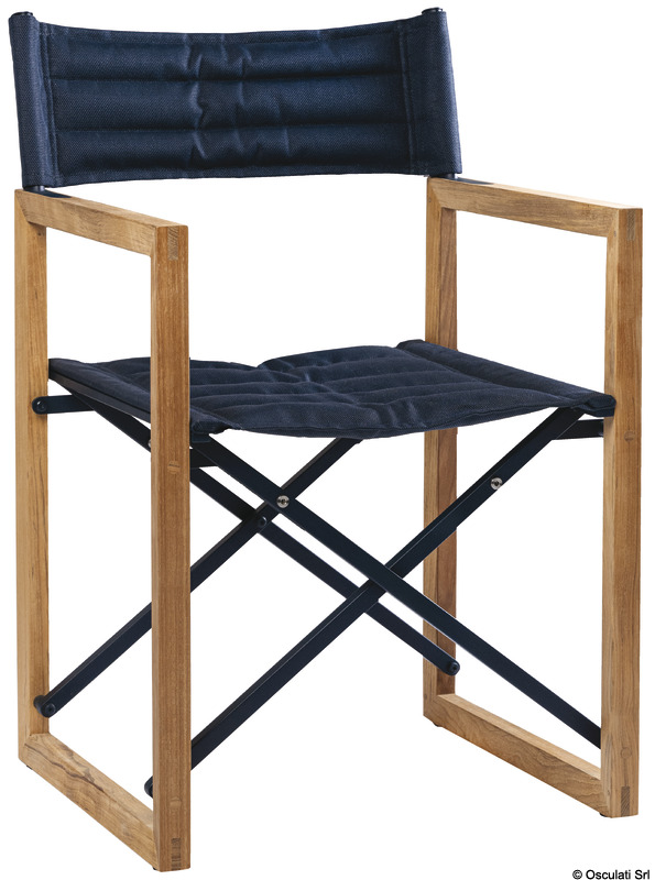 ARC Teaková skladacia stolička The Square blue navy  Teak folding chair The Square blue navy Variant: Teaková skladacia stolička látkový kryt…