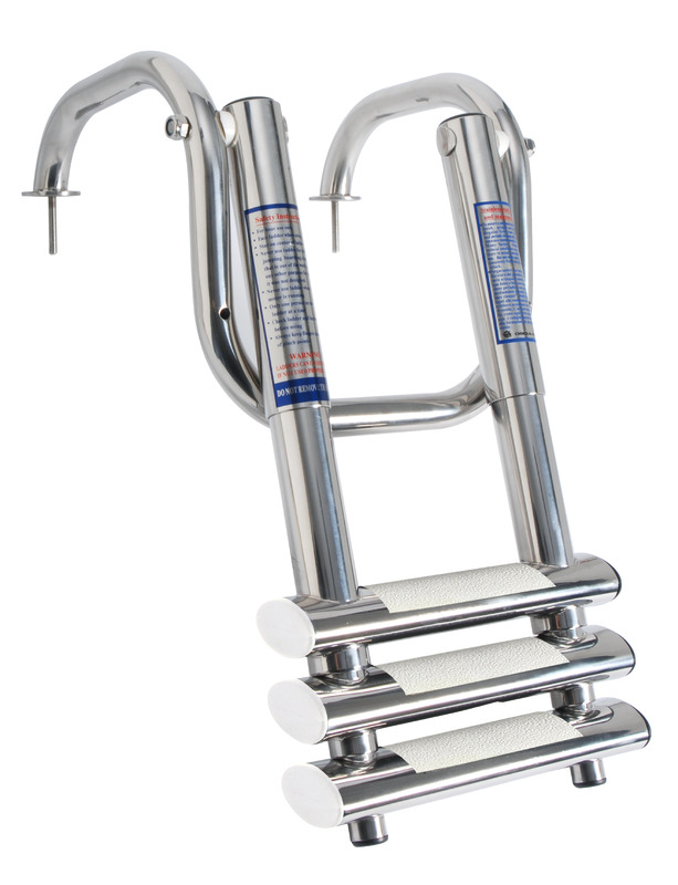 OSCULATI 3-stupňový teleskopický rebrík s rukoväťami  3-step telescopic ladder w/handles