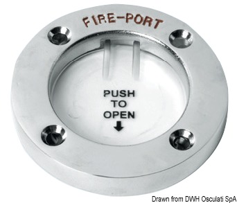 OSCULATI Fire Port biely plast  Fire Port white plastic Variant: Plastový protipožiarny ventil, biely