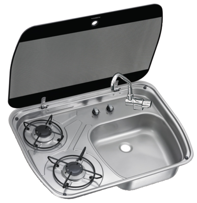 OSCULATI 2-horáková varná doska s krytom z tónovaného skla Cramer  2-burner hob w/tinted glass cover Cramer