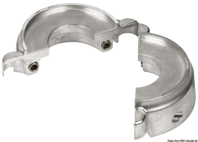 TECNOSEAL Zinková anóda Volvo Ø 107 mm  Zinc collar anode Volvo Ø 107 mm Variant: Obojková anóda z horčíka Volvo Ø 107 mm