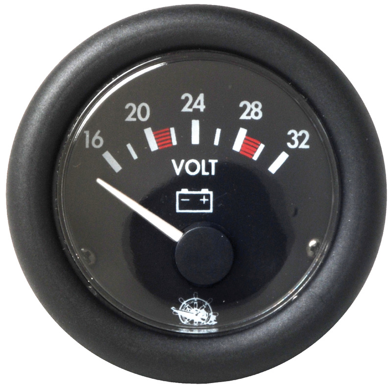 OSCULATI Strážny voltmeter čierny 10-16 V  Guardian voltmeter black 10-16 V Variant: Strážny voltmeter čierny 10-16 V