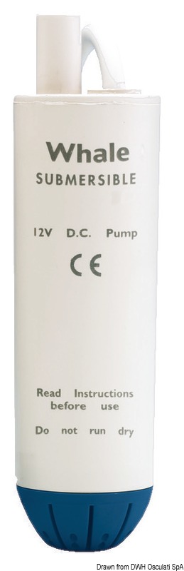 WHALE Ponorné čerpadlo Whale 12 V 3 A  Whale submersible pump 12 V 3 A Variant: Ponorné čerpadlo Whale 12 V 3 A na úrovni hladiny