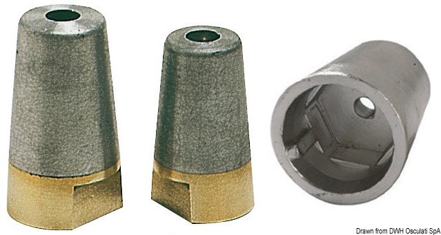 TECNOSEAL Zinková anóda s maticou Radice typ 20/22/25 mm  Zinc anode w/nut Radice type 20/22/25 mm Variant: Skrutkovacia matica so zinkovou anódou…