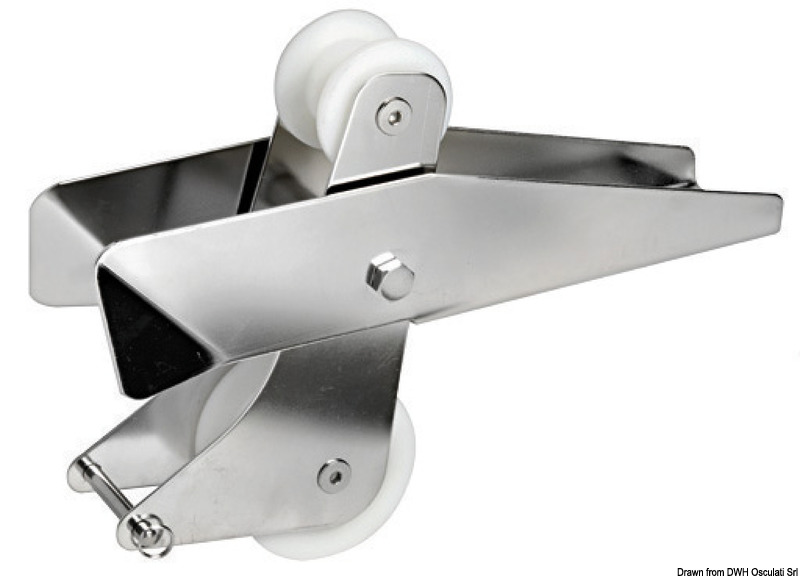 OSCULATI SS hojdačka na luku max. 14 kg  SS seesaw bow roller max 14 kg