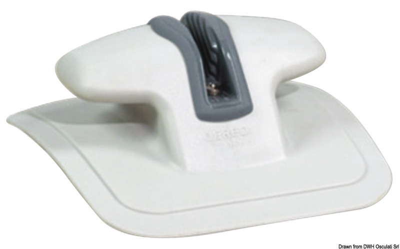 OSCULATI Fast Gumový predný úchyt s úchytom RAL7035  Fast Rubber bow cleat w/clam cleat RAL7035