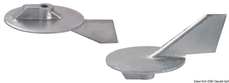 TECNOSEAL Zinková anóda 50/90 HP  Zinc fin anode 50/90 HP Variant: Hliníková anóda 50/90 hp