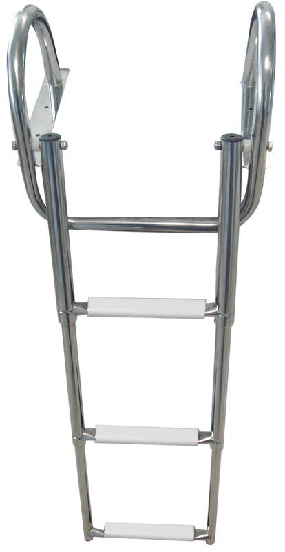 OSCULATI 3-stupňový (biely) teleskopický rebrík s držadlami  3-step (white) telescopic ladder w/handles Variant: Výsuvný rebrík 3 stupne biely