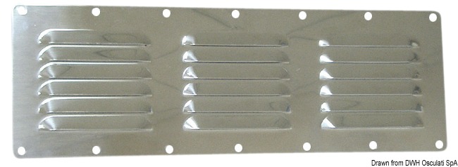 OSCULATI Ventilačný otvor leštený SS 116x340 mm  Louvred vent polished SS 116x340 mm Variant: Vetracia mriežka VA oceľová tyč + sieťka proti hmyzu…