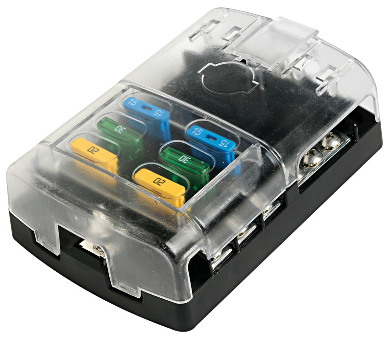 OSCULATI Polykarbonátový držiak poistiek 6 miest  Polycarbonate fuse holder box 6 seats Variant: Skrinka na poistky z polykarbonátu 6 miest