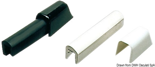 OSCULATI 90° uhlová svorka čierna  90° angle terminal black Variant: PVC koncovka, čierna