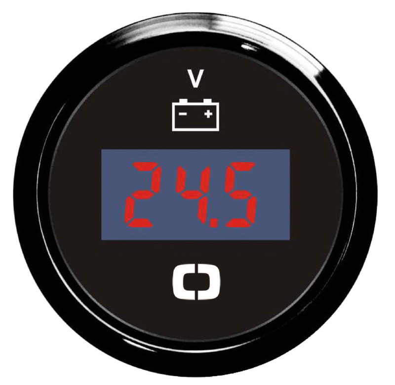 OSCULATI Digitálny voltmeter 8/32 V čierny/čierny  Digital voltmeter 8/32 V black/black Variant: Digitálny voltmeter, 8/32 V čierny/lesklý