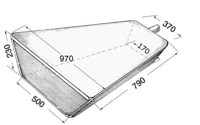 OSCULATI Pevná nádrž na vodu 80 l  Rigid water tank 80 l