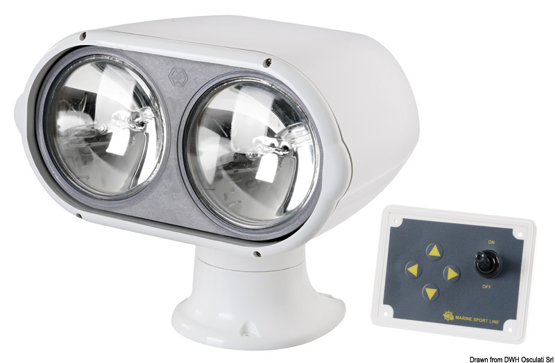 OSCULATI Nočné svetlo s 2 vodotesnými žiarovkami 12 V  Night Eye light w/2 watertight bulbs 12 V Variant: Reflektor Night Eye 2 svetlá, vodotesný 12V