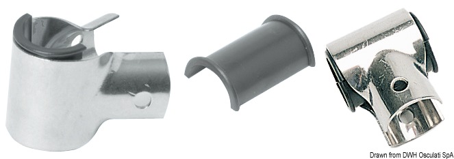 OSCULATI SS T kĺb f. plattforms Ø 25 mm  SS T joint f. plattforms Ø 25 mm Variant: T-prípojka z ocele VA pre plošiny Ø 25 mm