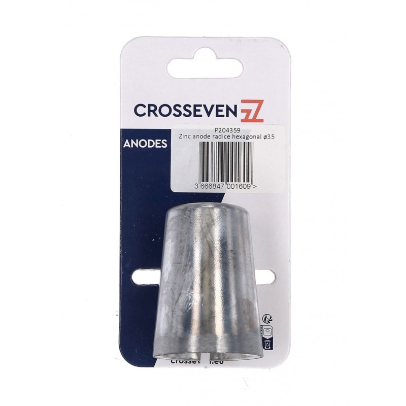 KRÍŽOVÁ KÓNICKÁ ZINKOVÁ ANÓDA Variant: Ø22/25 MM CONICAL OGIVE ZINC ANODE