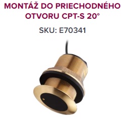 RAYMARINE CPT-S sonda pre montáž cez trup 0°, 12° a 20° bronzová Model: trup v rozmedzí od 15-25 stupňov