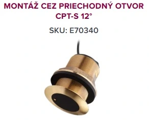 RAYMARINE CPT-S sonda pre montáž cez trup 0°, 12° a 20° bronzová Model: trup v rozmedzí od 7-17 stupňov