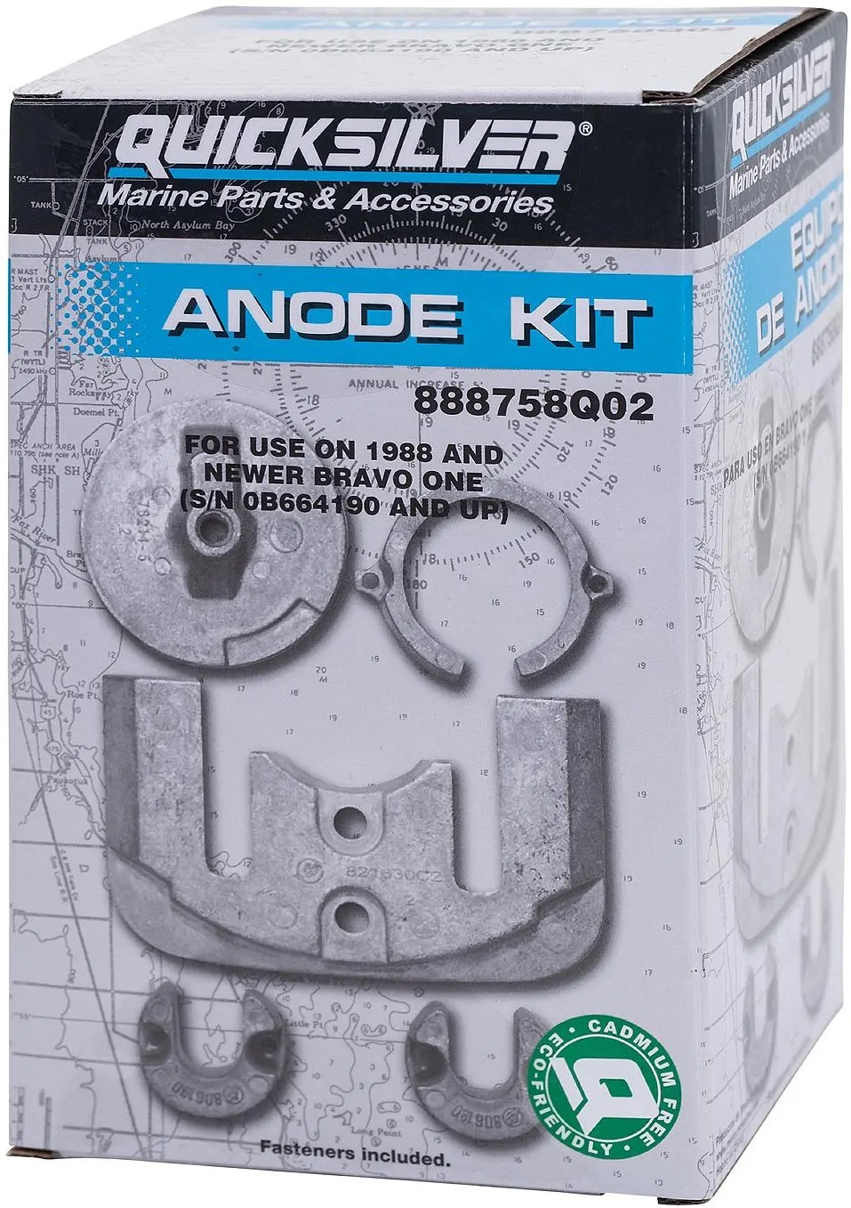 QUICKSILVER Anódová sada hliníková pre Z-náhony Mercruiser Bravo One  888758Q02 ANODE KIT